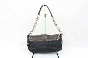 Prada Card Hand One Small Leather Black Shoulder